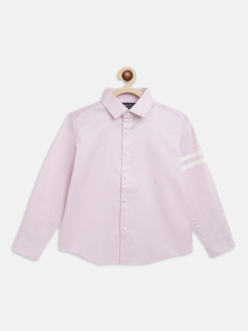 Boys Light Pink Cotton Shirt