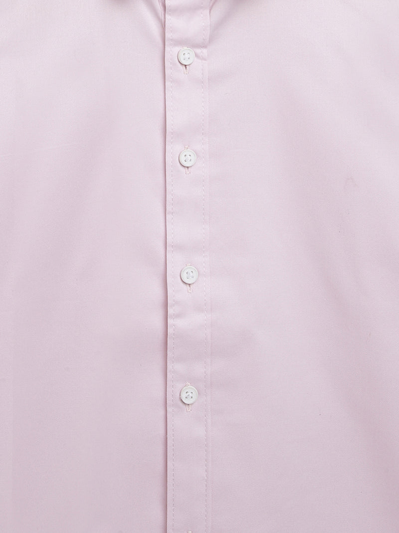 Boys Light Pink Cotton Shirt