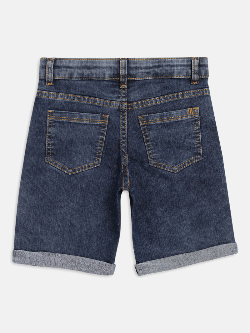 Boys Dark Blue Denim Shorts