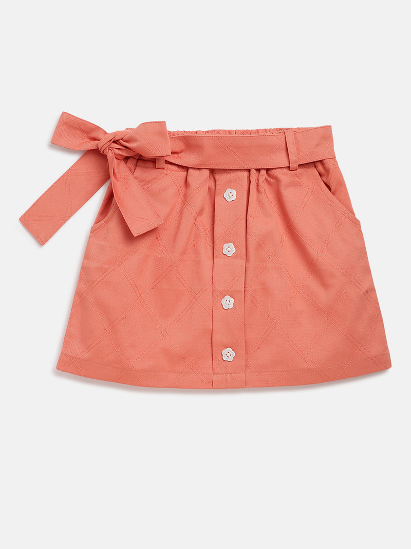 Girls Cotton Top & Skirt