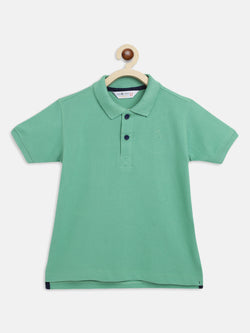 Boys Green Polo T-Shirt