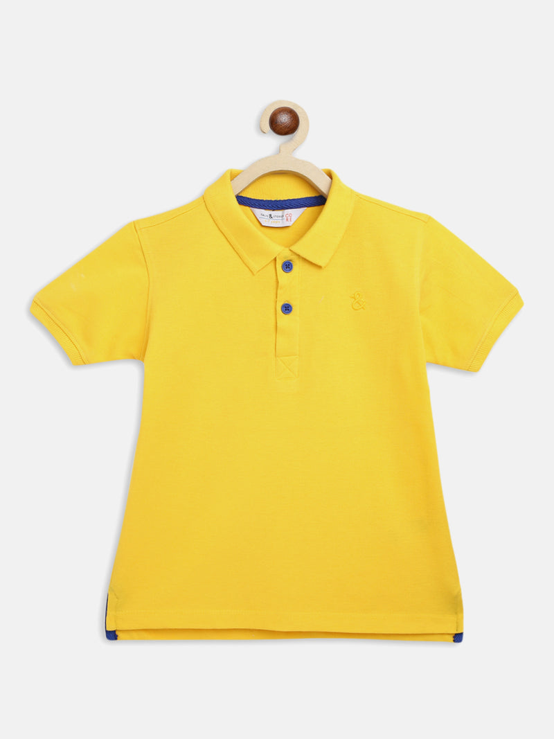 Boys Yellow Polo T-Shirt