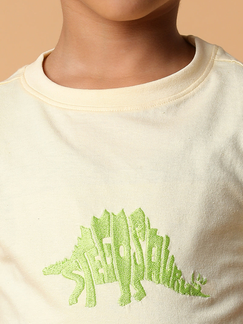 Boys Vanila Embroidery Cotton T-shirt