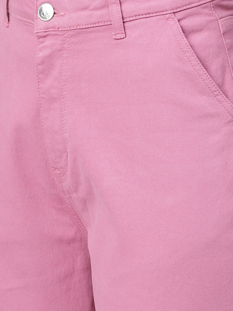 Women Pink Cotton Cargo