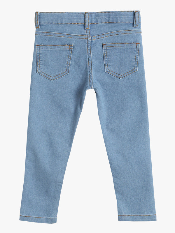 Boys Slim Fit Light Blue Basic Stretchable Denim Jeans