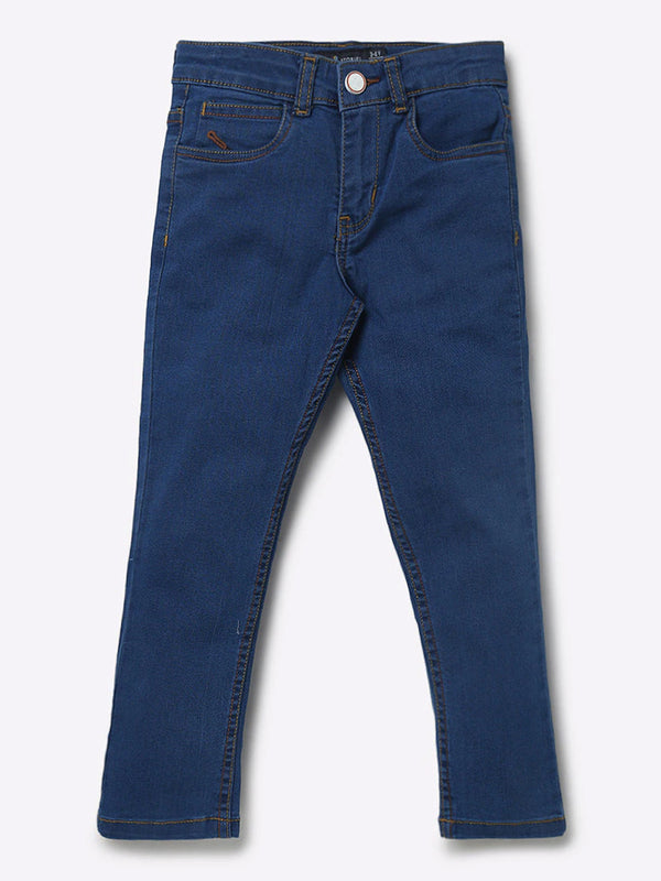 Boys Slim Fit Mid Blue Basic Denim Jeans