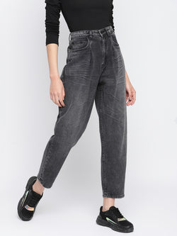 Women Whiskered Denim Jeans