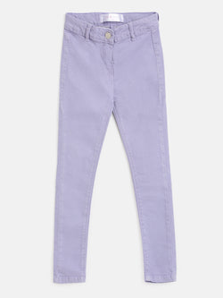 Girls Purple Skinny Fit Trouser 