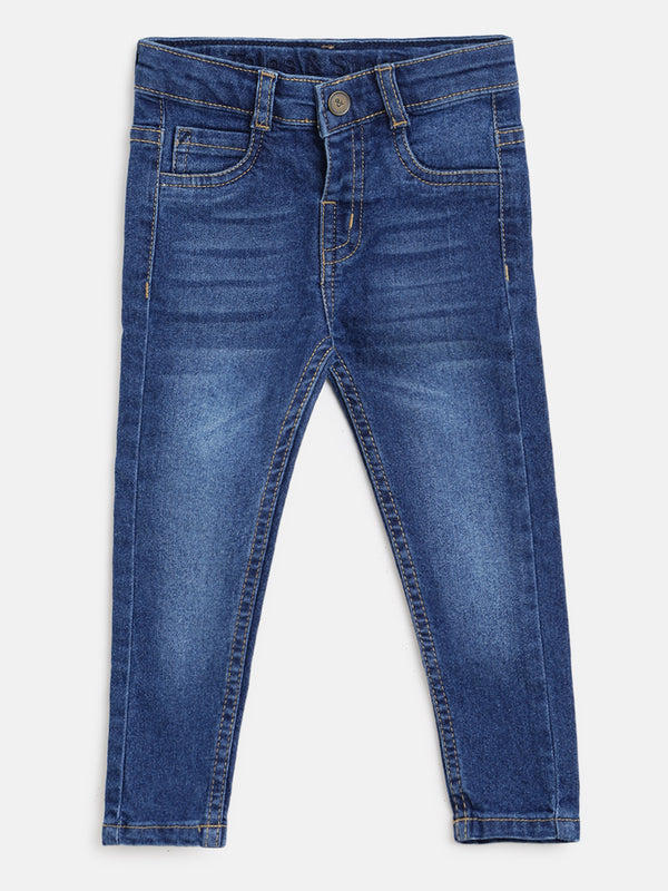 Boys Mid Blue Slim Fit Casual Denim Jeans