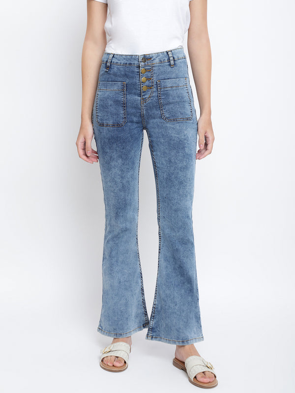 Women Mid Blue Denim Jeans