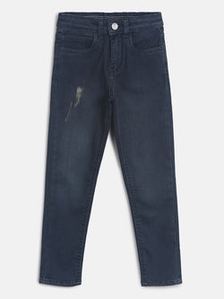 Boys Dark Blue Basic Stretchable Denim Jeans