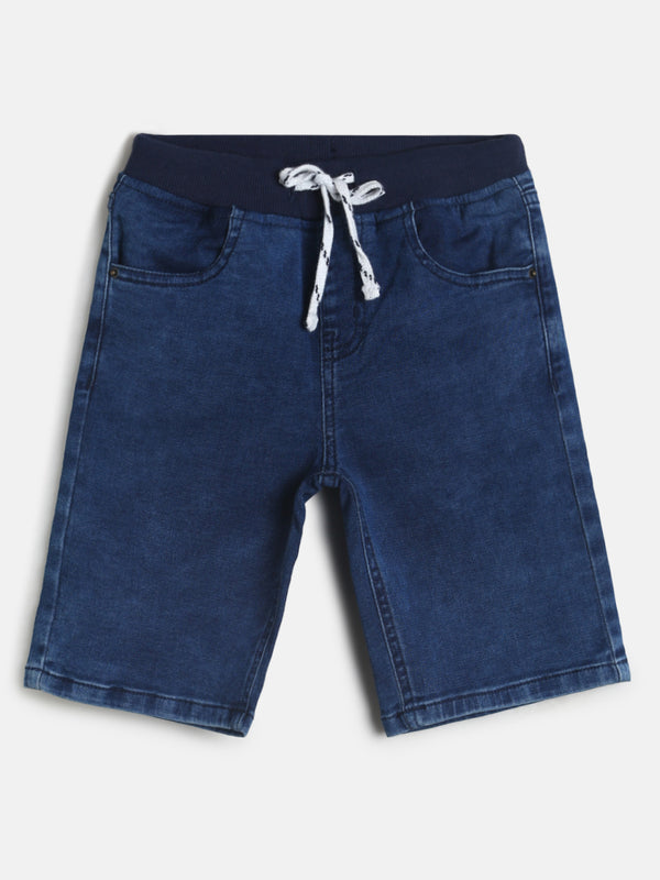 Boys Mid Blue Denim Shorts