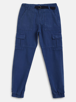 Boys Royal Blue Cargo Trouser