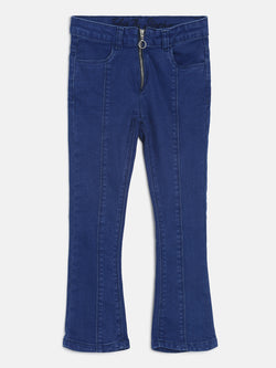 Girls Dark Blue Stretchable Denim Casual Jeans