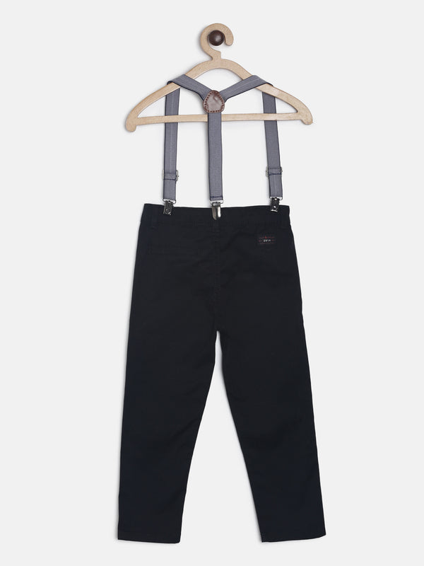 Boys Black Trouser With Suspender