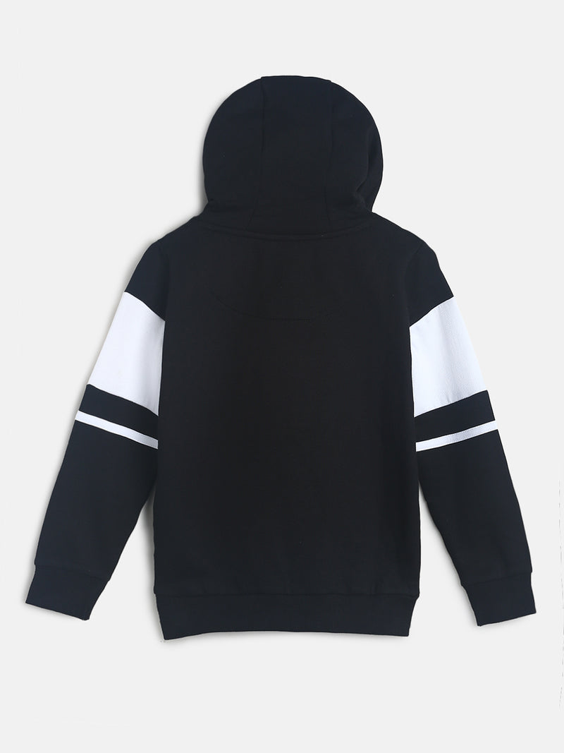 Boys Black & White Full Sleeve Sweatshirt