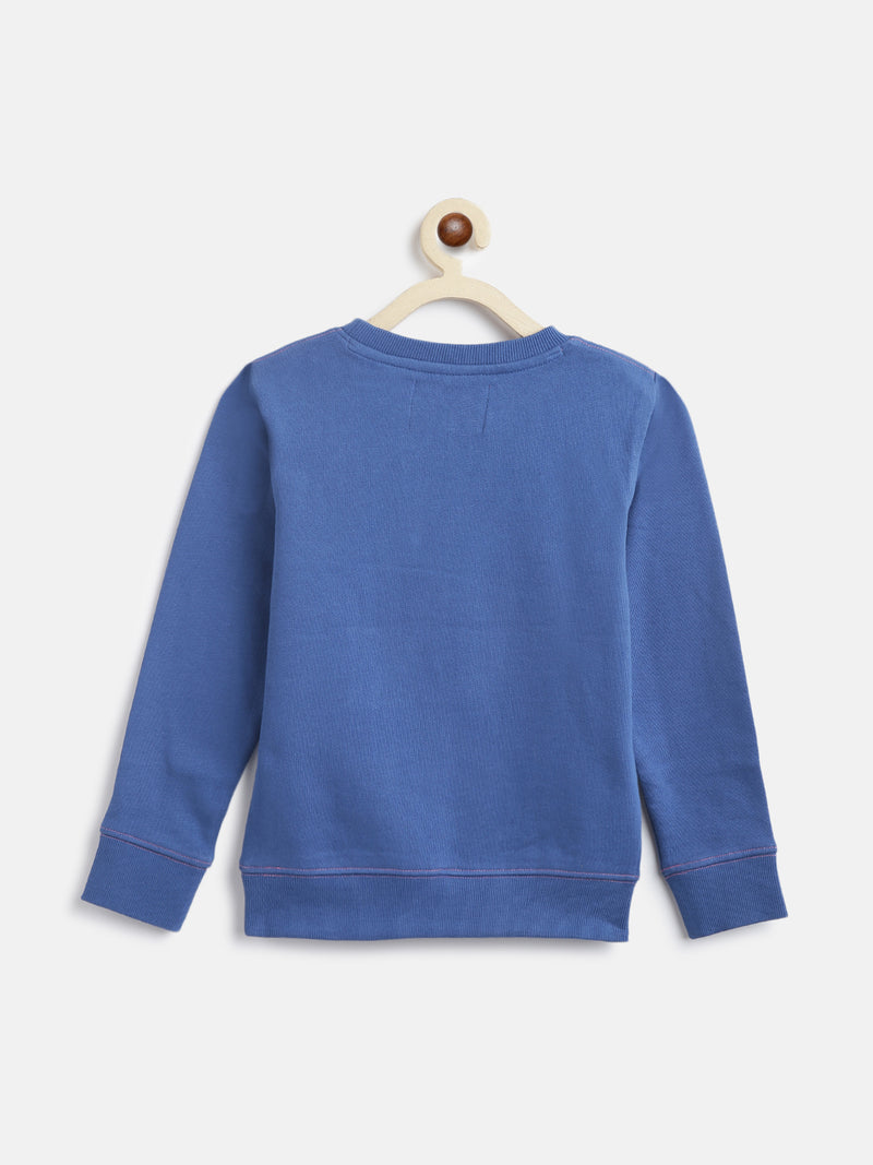 Girls Cobalt Sequin Patch Sweatshirt