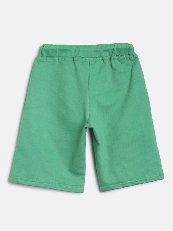 Boys Green Cotton Bermuda