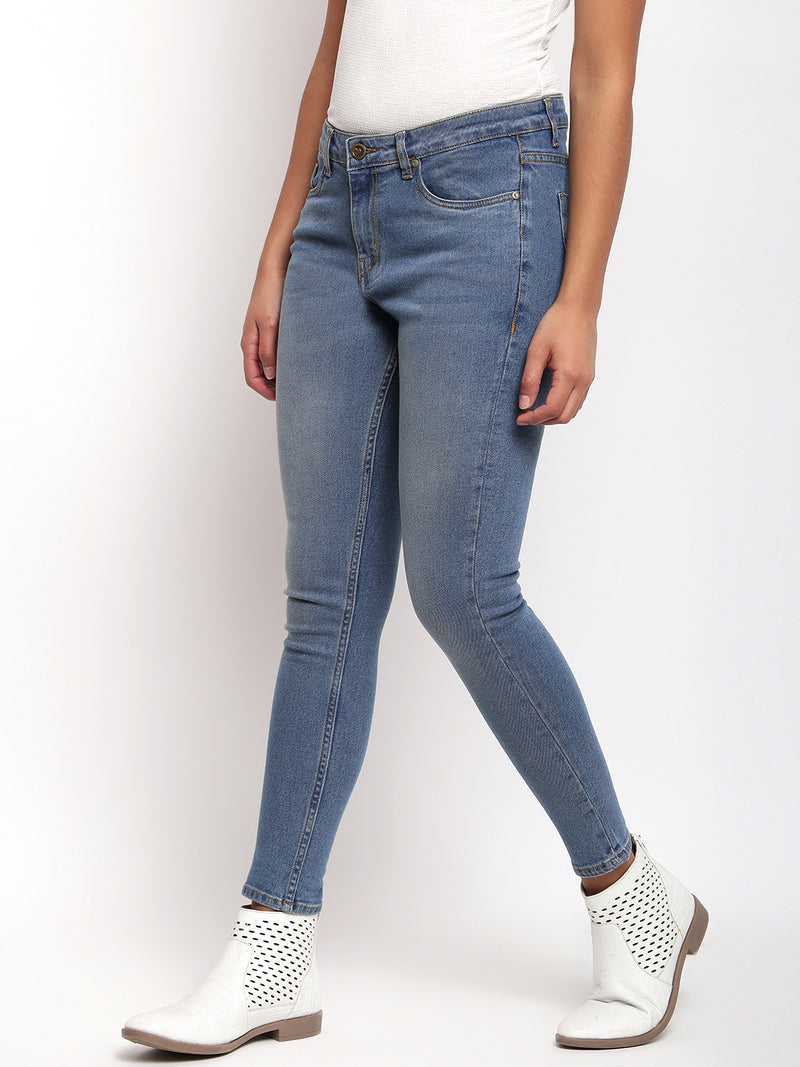 Women Mid Blue Super Skinny Denim Jeans