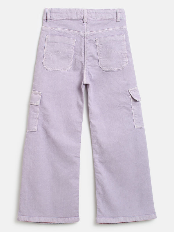 Girls Lilac Cargo Trouser