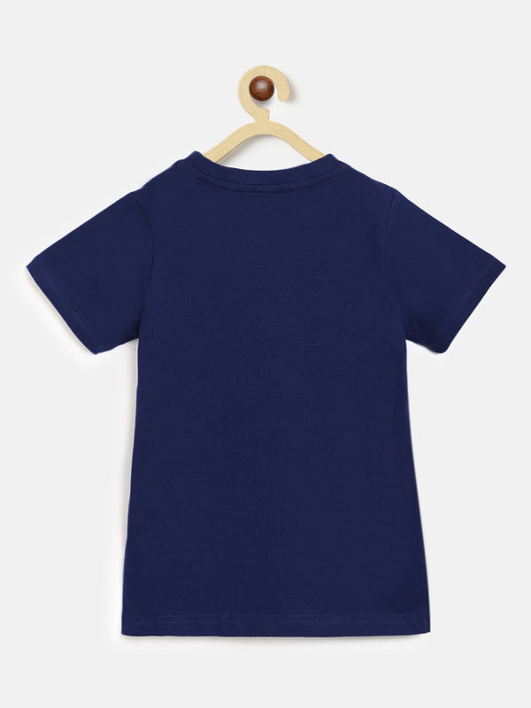 Boys Blue Printed T-Shirt 