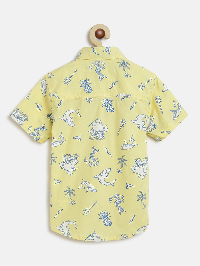 Boys Overall Printed Shirt
