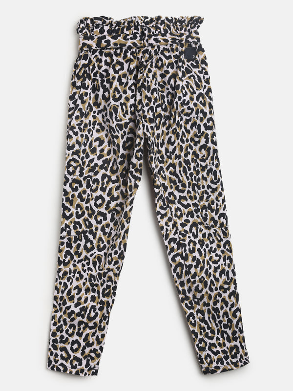 Girls Printed Cotton Joggers