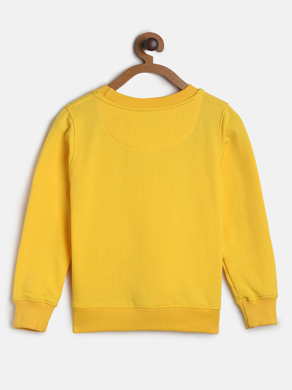 Boys Yellow Rainbow Print Sweatshirt