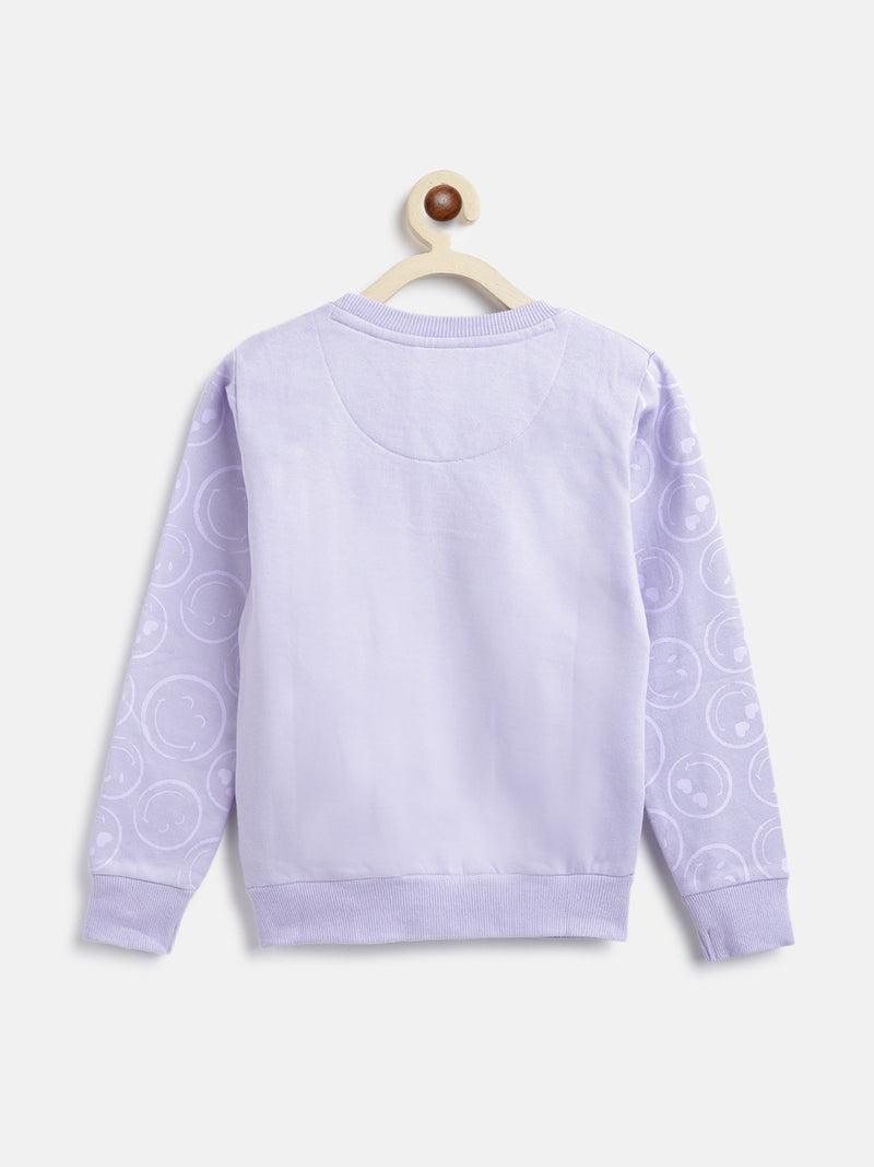 Girls Cobalt Sequin Patch Sweatshirt