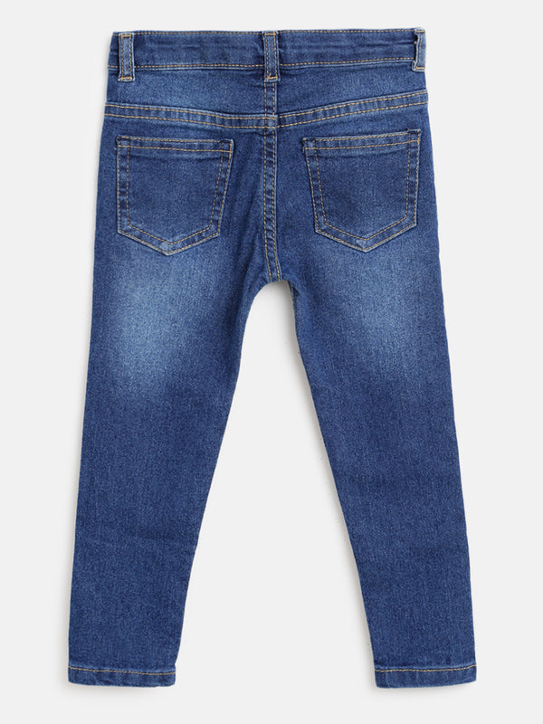 Boys Mid Blue Slim Fit Casual Denim Jeans