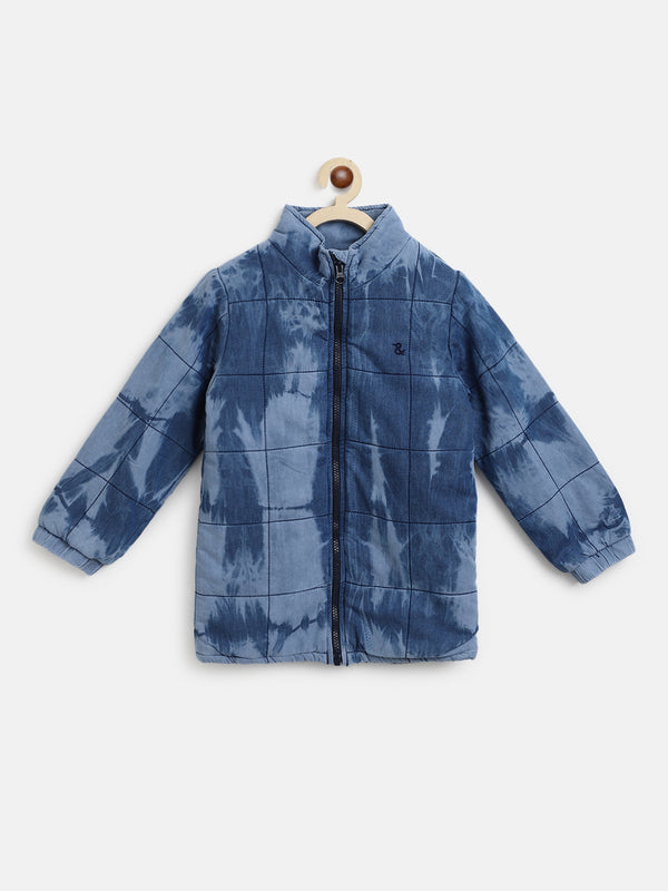 Boys And Girls Blue Puffer Jacket