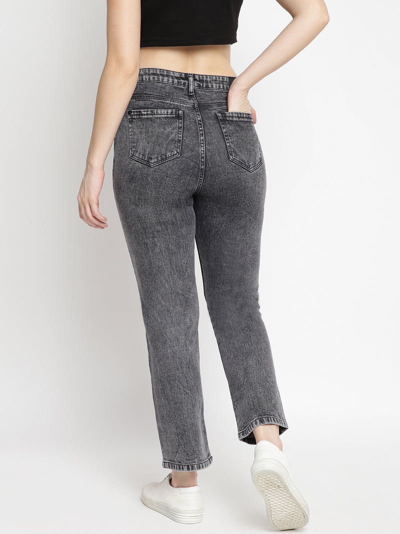 Women High Waist Black Denim Jeans