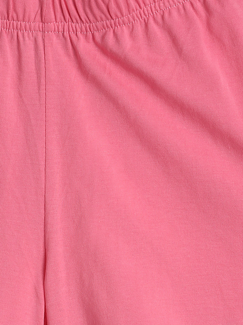 Girls Black&Pink Cotton Night Suit