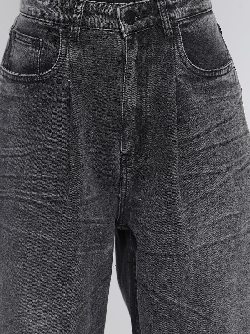 Women Whiskered Denim Jeans