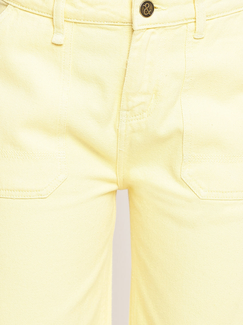 Women Yellow Flared Jeans