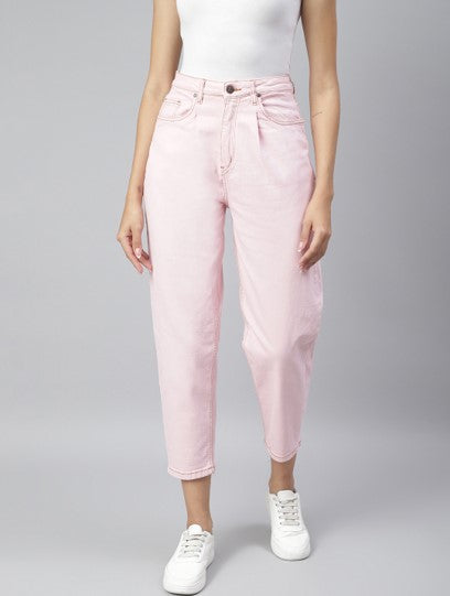 Women Light Pink Skinny Fit Jeans