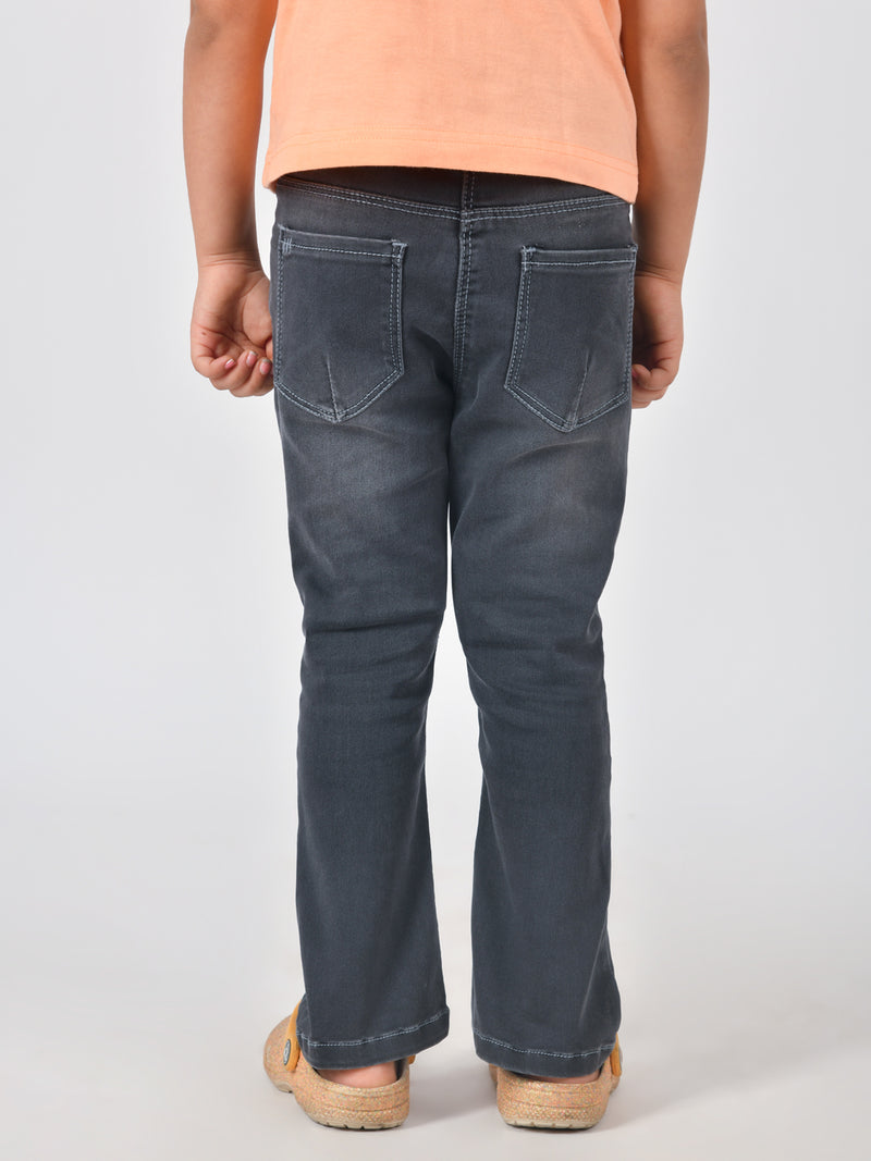 Girls Grey Denim Jeans