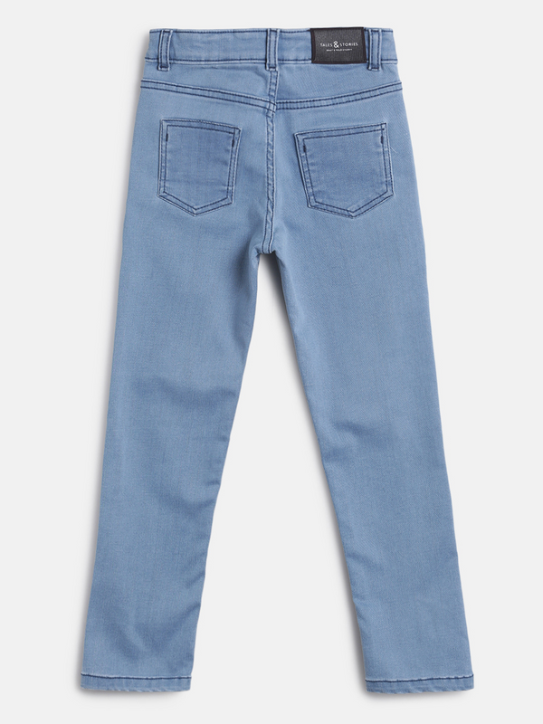 Boys Slim Fit Light Blue Casual Denim Jeans